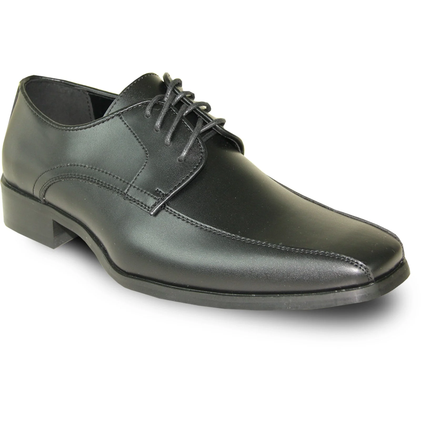 Mens Classic Square Pointy Toe Dress Shoe in Black