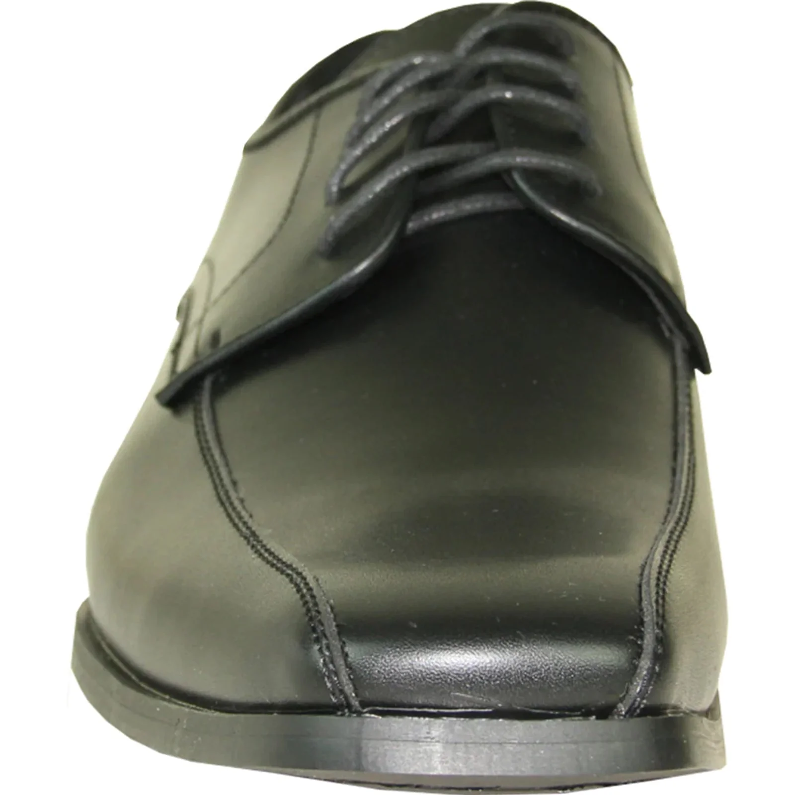 Mens Classic Square Pointy Toe Dress Shoe in Black - Image 4