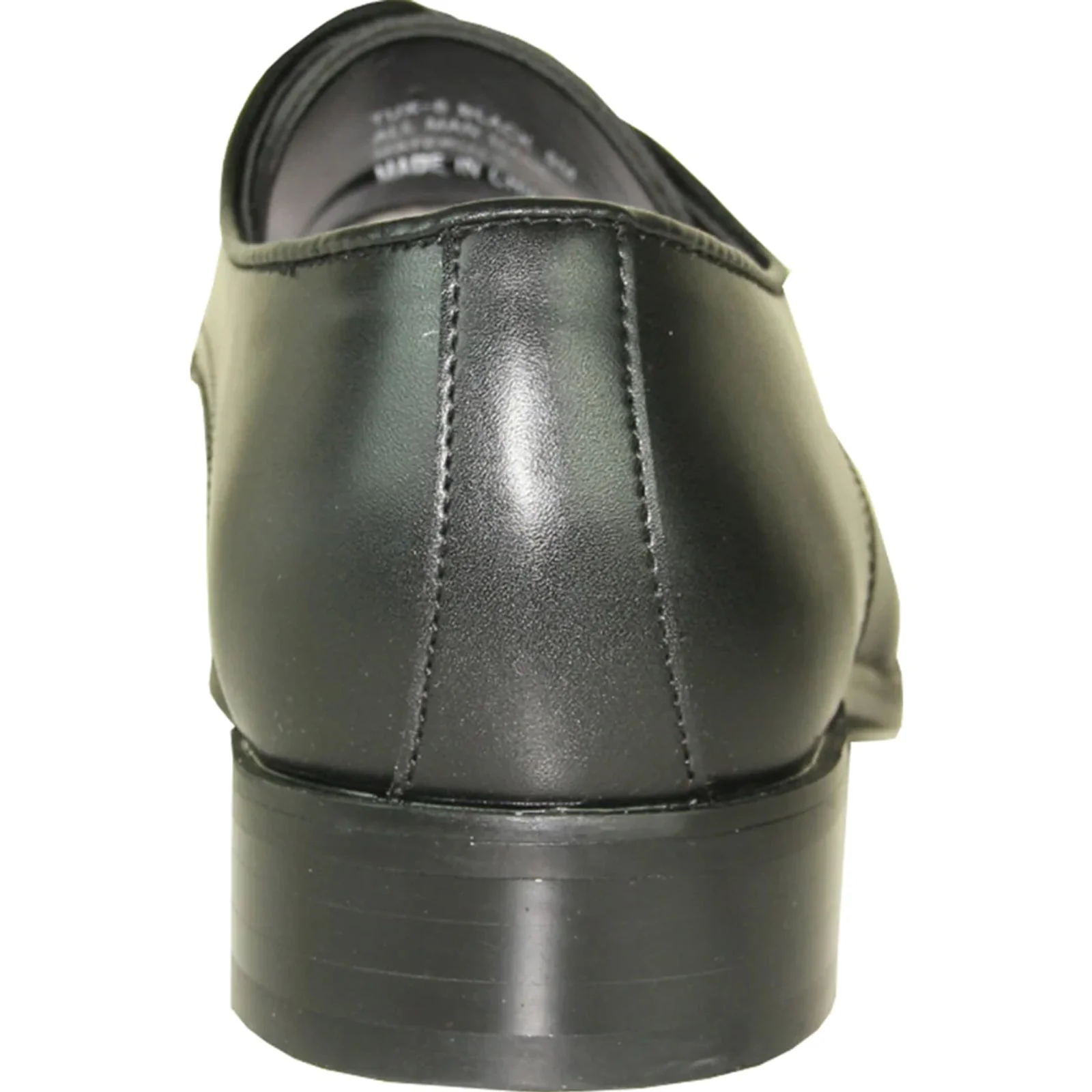 Mens Classic Square Pointy Toe Dress Shoe in Black - Image 5