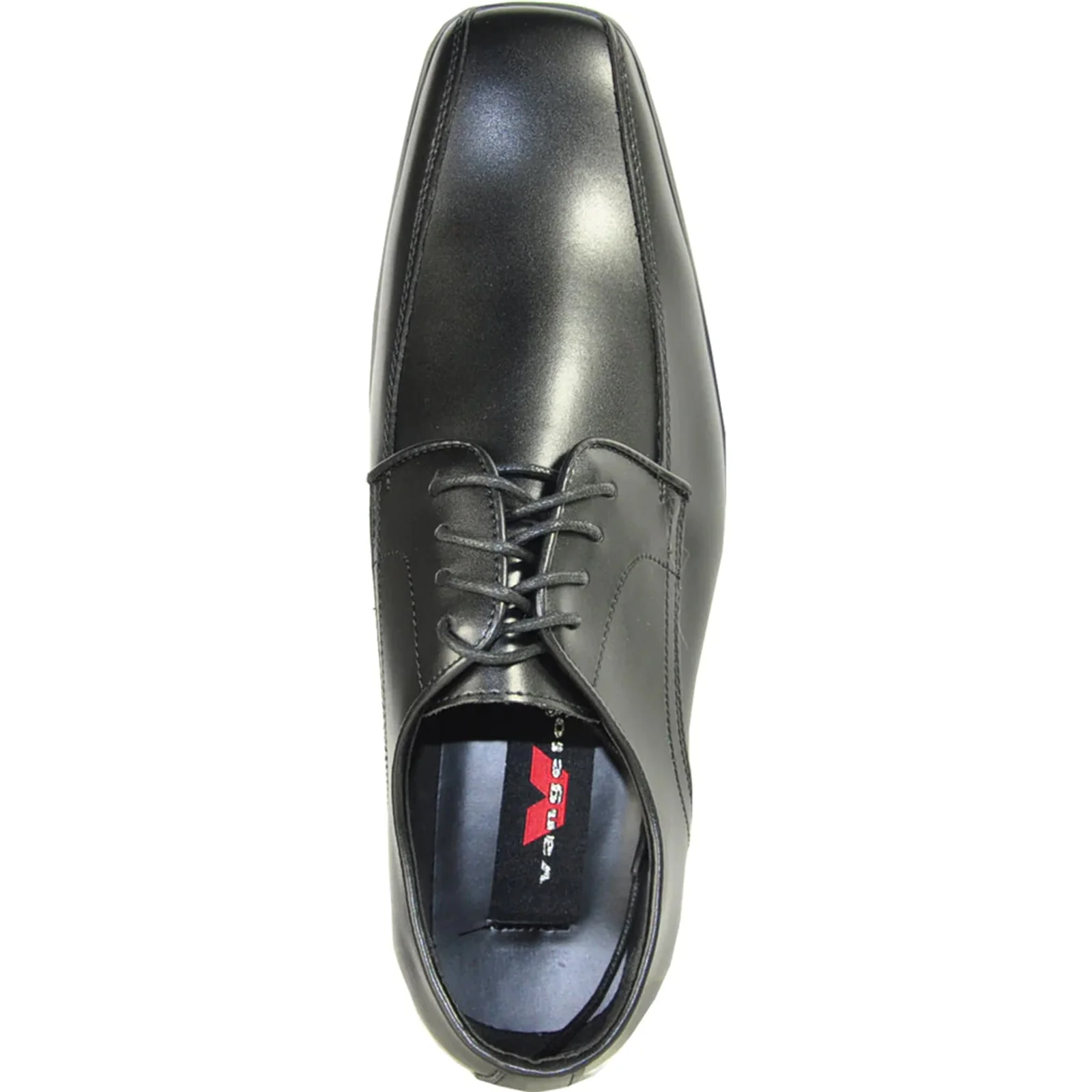 Mens Classic Square Pointy Toe Dress Shoe in Black - Image 6