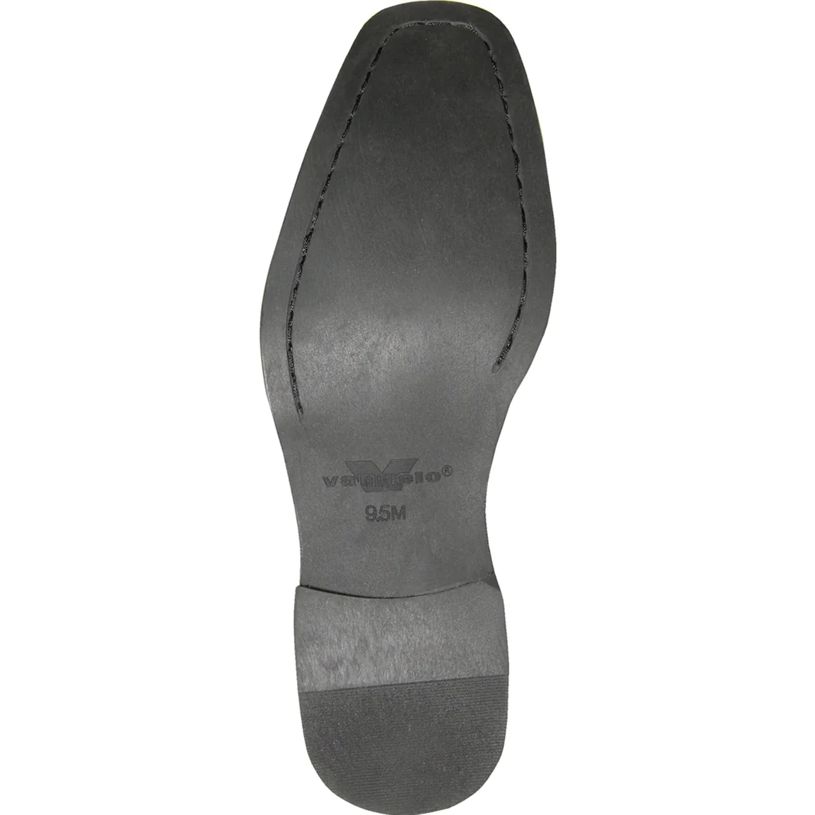Mens Classic Square Pointy Toe Dress Shoe in Black - Image 7