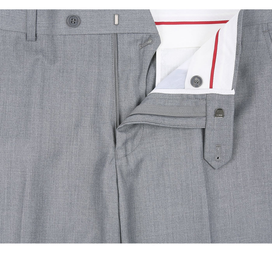 Mens Extra Long Basic Two Button Suit in Light Grey - Image 6