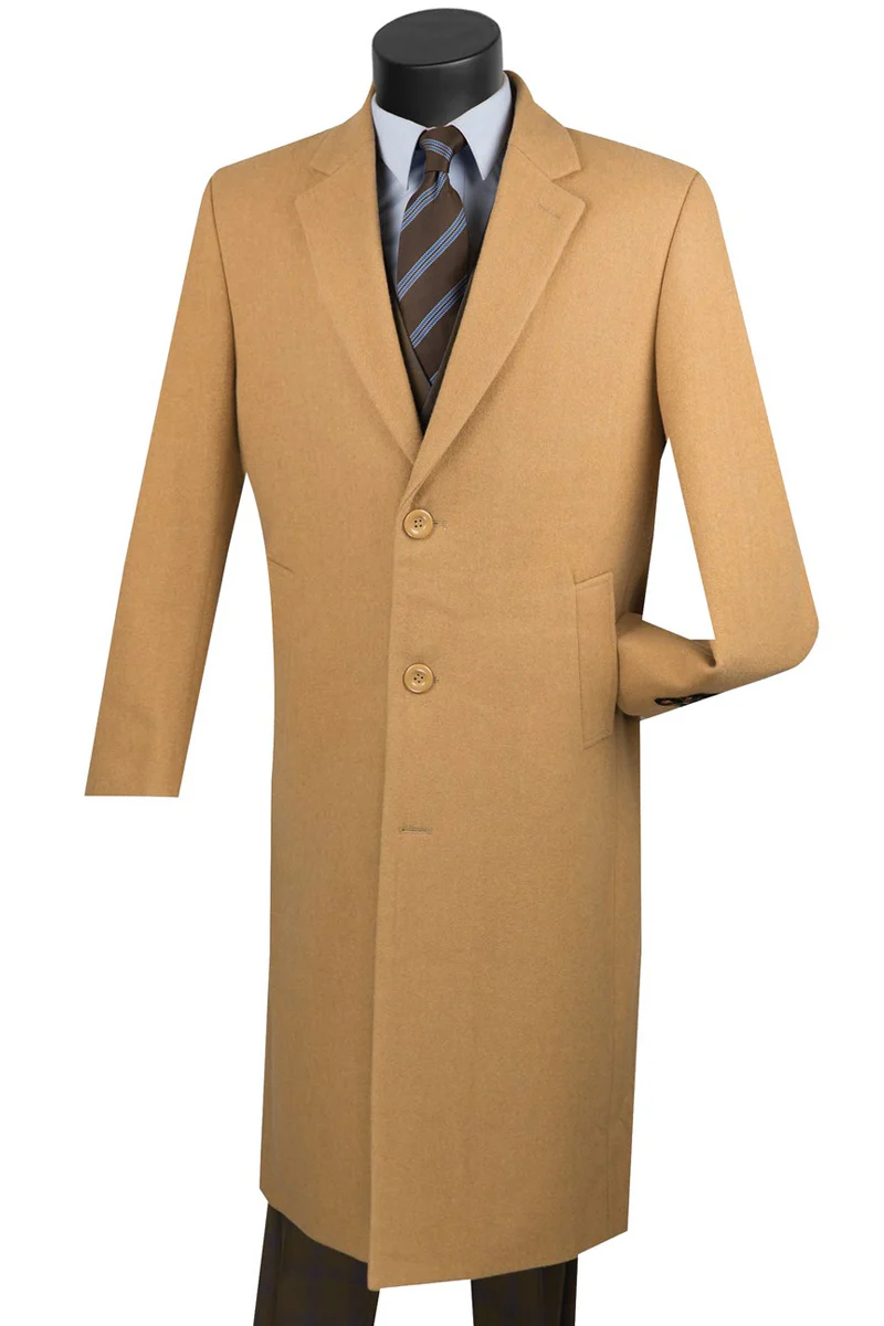 Men's Full Length Wool & Cashmere Overcoat in Charcoal Grey - Image 2