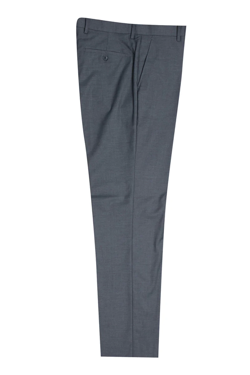 Men's Stacy Adams Vested One Button Shawl Lapel Tuxedo in Grey - Image 4